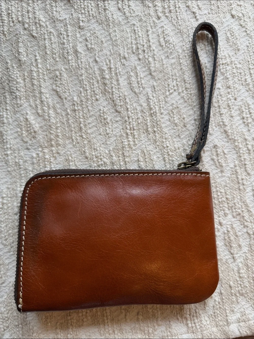 Patrica Nash EUC  Brown Leather Wristlet